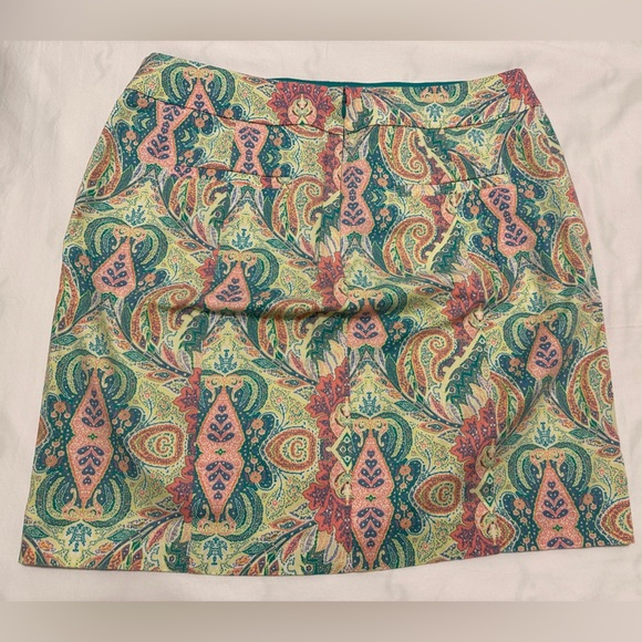 Ann Taylor Madison Paisley Skirt Size 8 - Picture 5 of 13